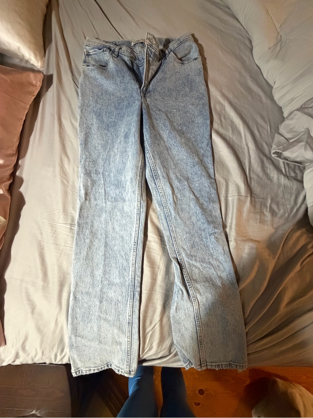 Abercrombie & Fitch Light Blue Wide-Leg Jeans